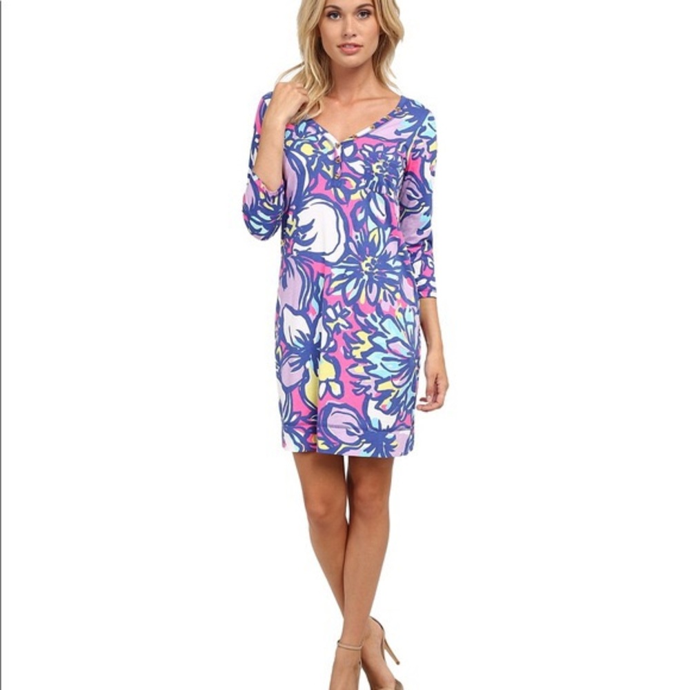 Lilly Pulitzer Palmetto V Neck T-Shirt Dress EUC